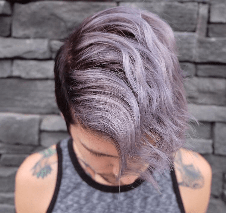 màu tóc nam đẹp tím khói