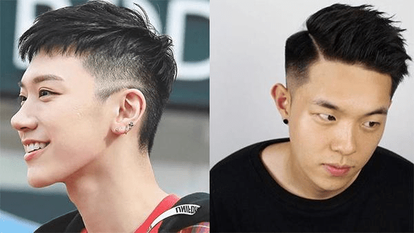 kiểu tóc mohican mái chéo