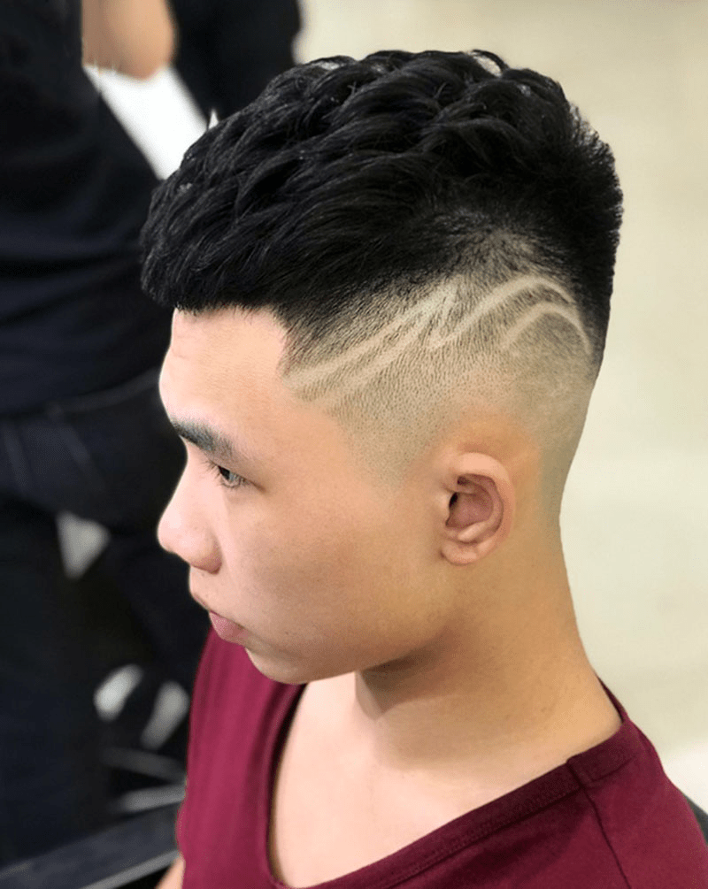 kiểu tóc mohican xoăn