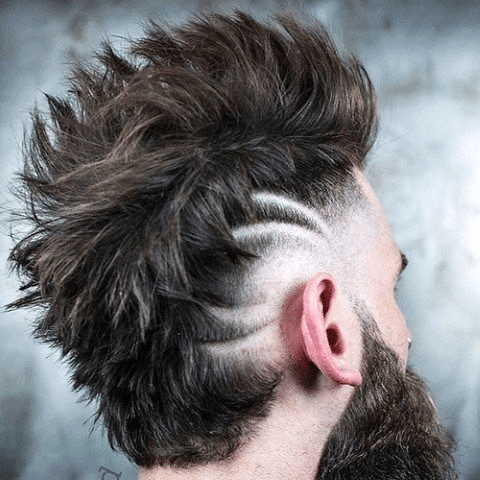 kiểu tóc mohican để gáy