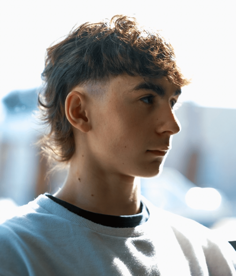 Wolf Cut Xoăn Đỉnh Đầu