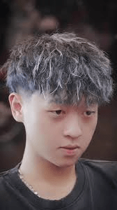 Uốn Ruffled Nam Nhuộm Highlight