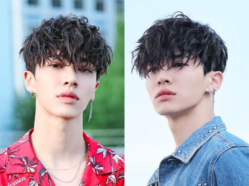 Uốn Ruffled Layer Cho Nam Mặt Dài