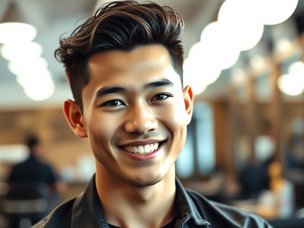 tóc ruffled nam, kiểu tóc nam uốn ruffled