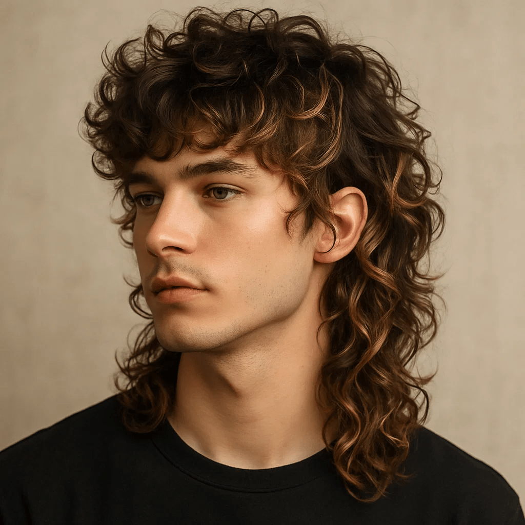 Curly Mullet Wolf Cut – Lượn Sóng Nổi Bật