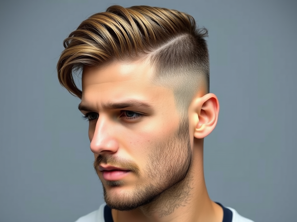 Tóc Side Part Ruffled Layer đẹp cho nam