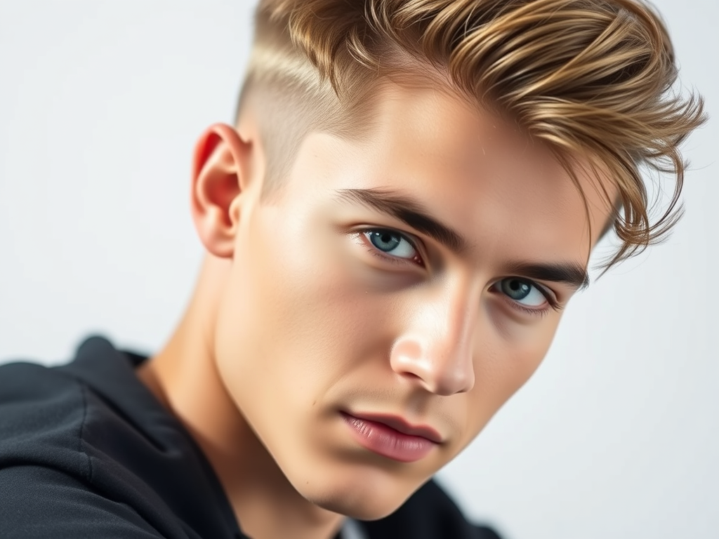 Tóc uốn ruffled layer ngắn uốn cho nam